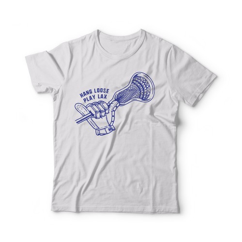 Lacrosse design with the title 'hang loose'