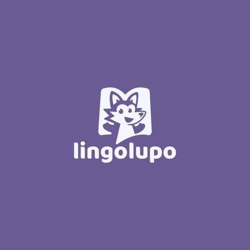 Language school logo with the title 'Lingolupo logo'