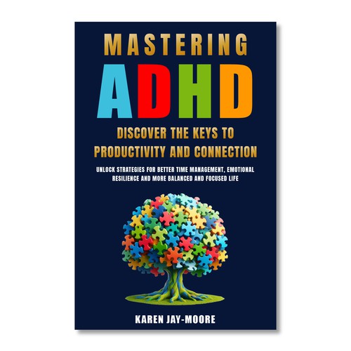3D book cover with the title 'Matering ADHD book'