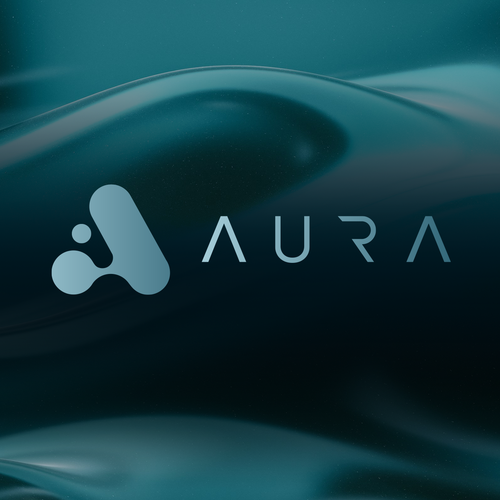 Letter A logo with the title 'Minimalist AURA Logo Design for Energy Consulting'