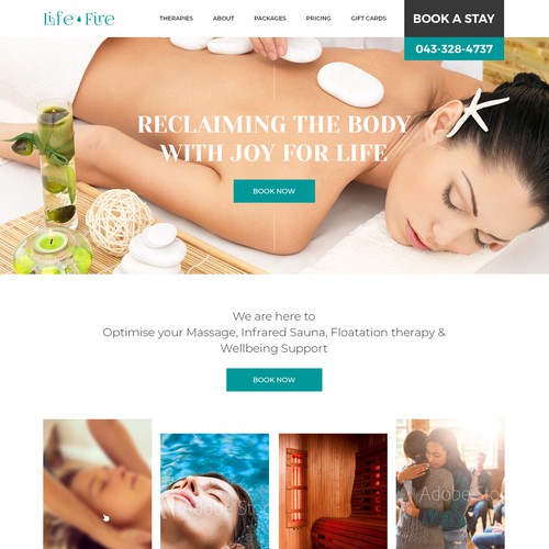 Redesigned website with the title 'Simple Wellness Spa Website'
