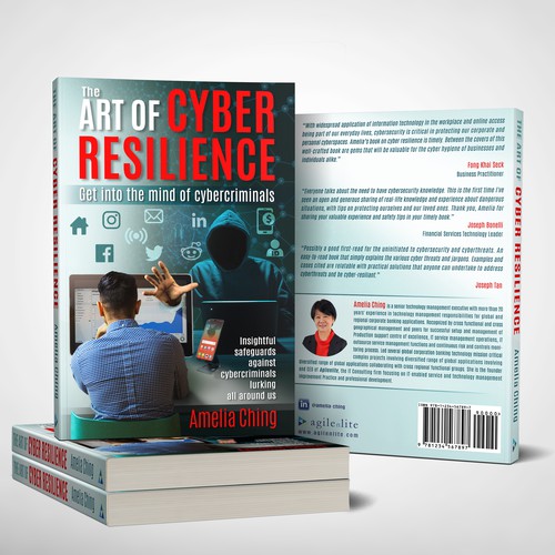 Awareness design with the title 'Book cover relating to cybersecurity awareness'