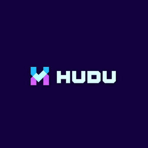 H design with the title 'HUDU Logo Design'