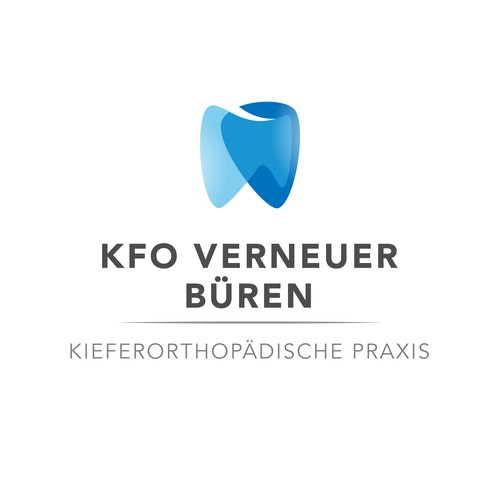 Tooth logo with the title 'logo for a dental service'