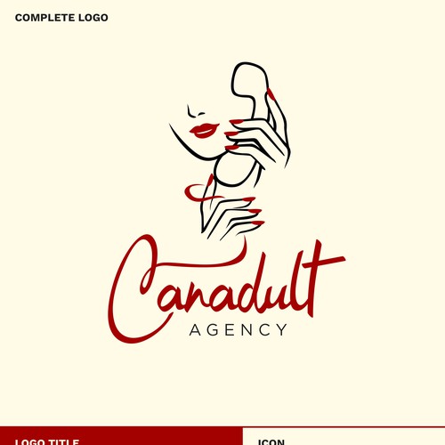 Lips design with the title 'Minimalist Logo Concept for Adult Dating Company'