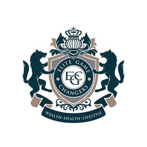 Coat of arms logo with the title 'ELITE GAME CHANGERS logo'