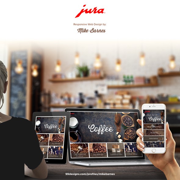 Coffee website with the title 'Jura Coffee'