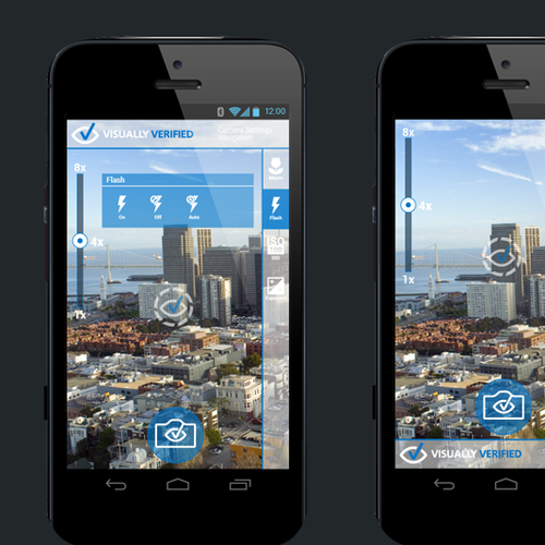 IPhone design with the title 'Camera App Design'