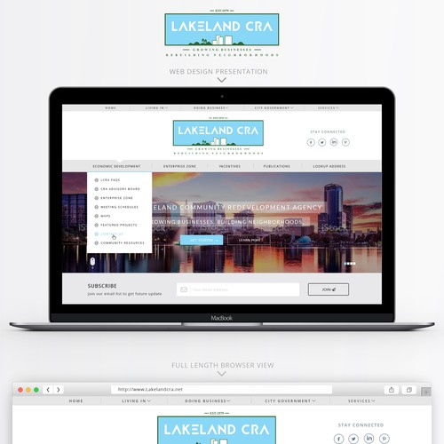 Typography website with the title 'Lakeland CRa'
