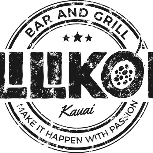 Summer t-shirt with the title 'Lilikoi bar and grill t shirt'