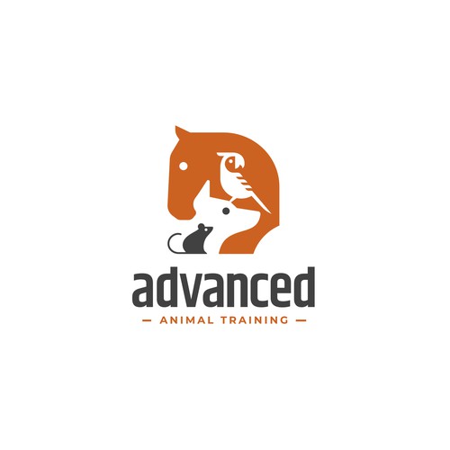 Dog logo with the title 'Advanced Animal Training'