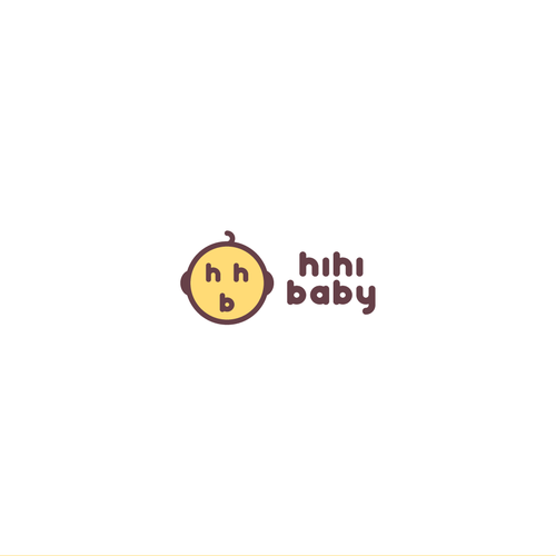 Childcare logo with the title 'Cute and Meaningful Logo for hihi baby'