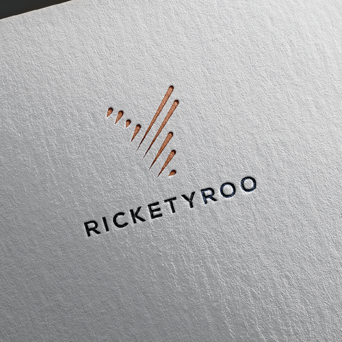 Marketing brand with the title 'Modernized kangaroo face/upward graphs'