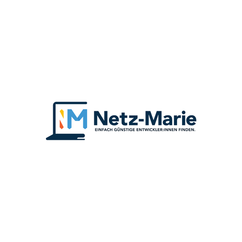 Laptop logo with the title 'Netz-Marie'