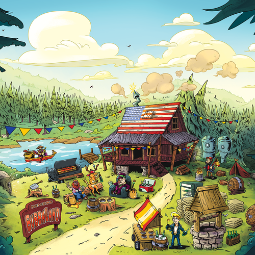 Cartoon packaging with the title 'Cartoon Style - Inner Packaging Illustration'