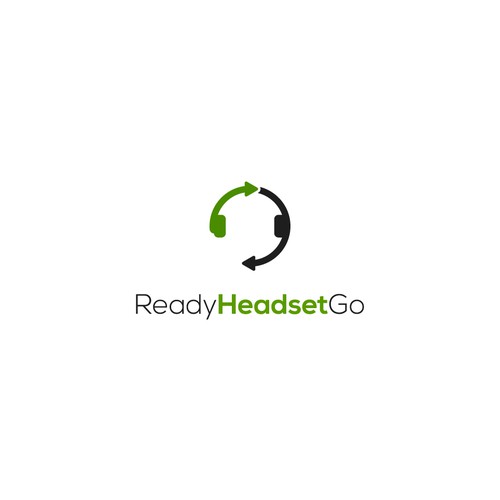 Recycling logo with the title 'Ready Headset Go'