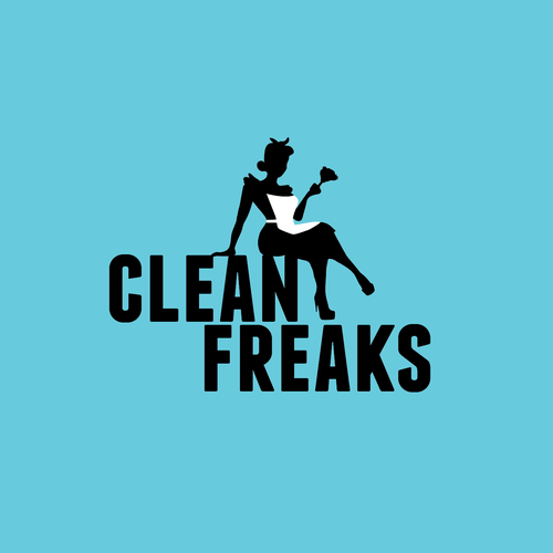 Maid logo with the title 'Clean Freaks logo entry'