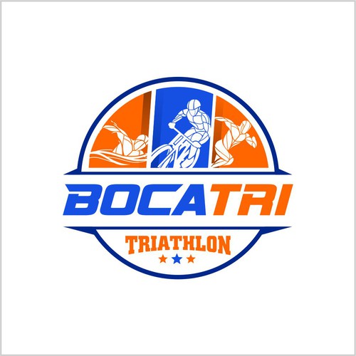 Running design with the title 'Triathlon logo'