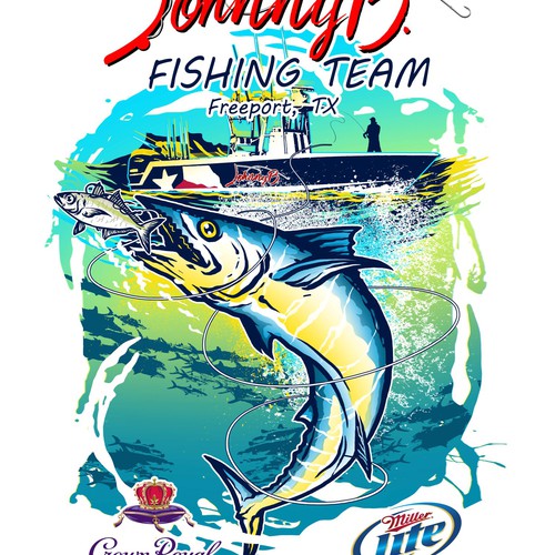 Fishing t-shirt with the title 'Kingfish'