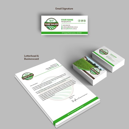 Landscaping brand with the title 'Design a bold and classic logo for a turf supply company'