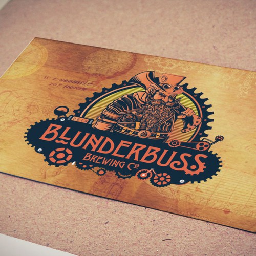 Brewery brand with the title 'Blunderbuss brewing company.'