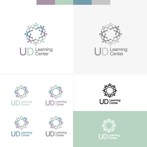 Special design with the title 'Logo UD Learning Center'