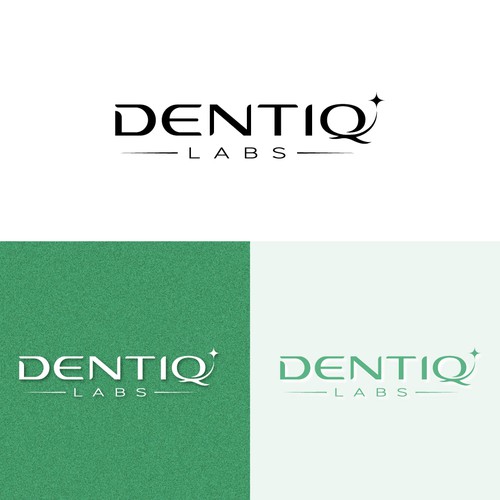 Corporate identity logo with the title 'Modern Minimal Dental Logo for DENTIQ Labs'