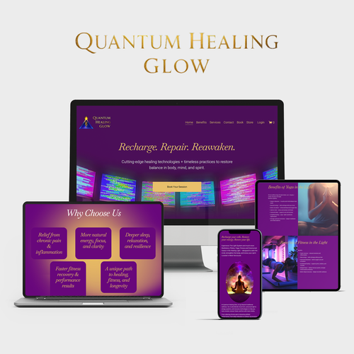 Design with the title 'Luxury Wellness Brand & Website Design'