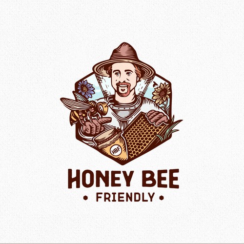Honey brand with the title 'Honey Bee Friendly'