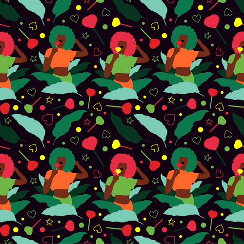 African design with the title 'Pattern design'