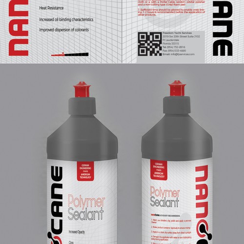 Retail label with the title 'Innovative Sealant Label'