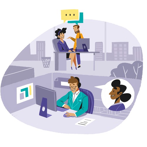 Infographic website with the title 'customer service'