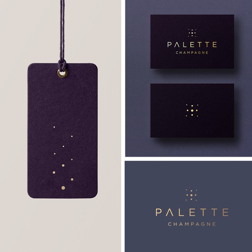 Dot design with the title 'Palette Champagne'