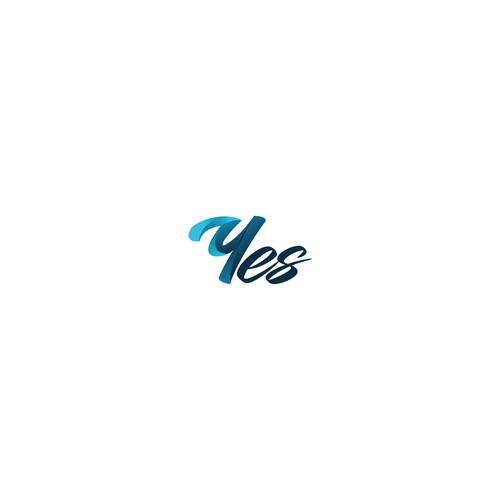 Work logo with the title 'Logo concept for 1 YES'