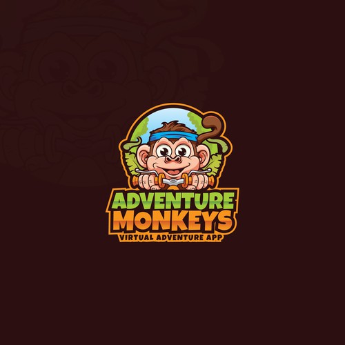 App logo with the title 'Adventure Monkeys'