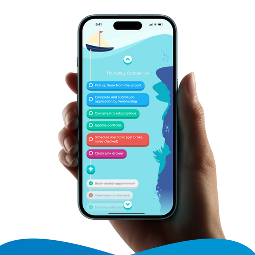 Interactive design with the title 'To Do List App'