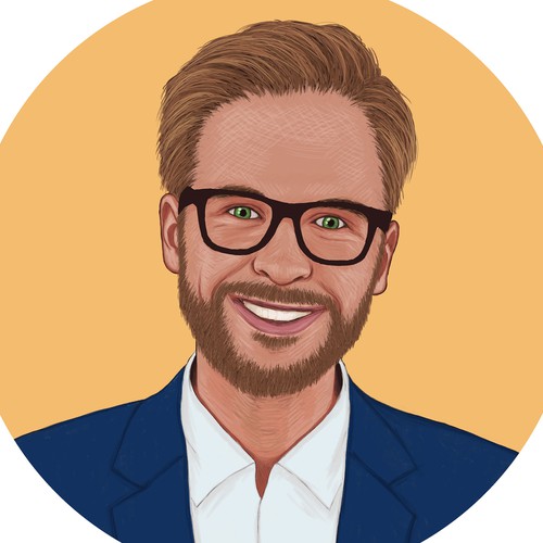 Portrait artwork with the title 'Avatar for website'