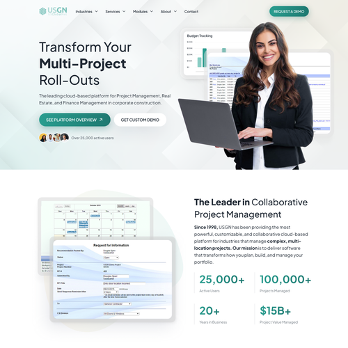 Website with the title 'USGN.Net website update'