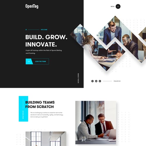 Business website with the title 'Open Tag'