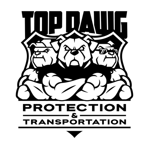 Bulldog logo with the title 'Top Dawg Security Logo'