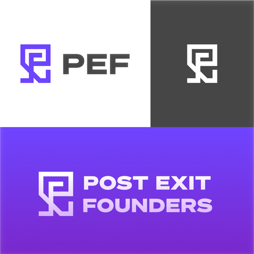 Venture capital logo with the title 'PEF Logomark '