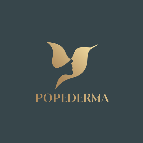 Hummingbird logo with the title 'Logo for Popederma'