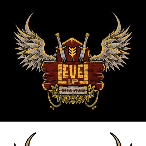 Jungle design with the title 'Level Up Sticker'