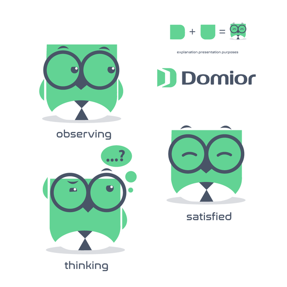 Design with the title 'Design a premium, calm AI advisor owl (NOT a cartoon mascot)'