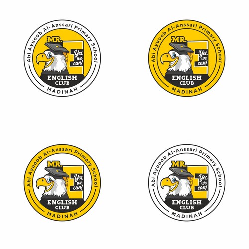 English logo with the title 'Funny Logo Concept for MR. E'