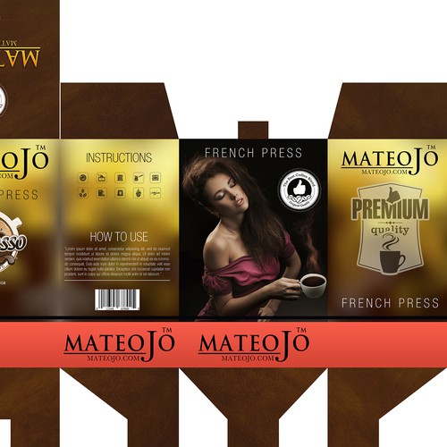 Coffee packaging with the title 'Coffee'