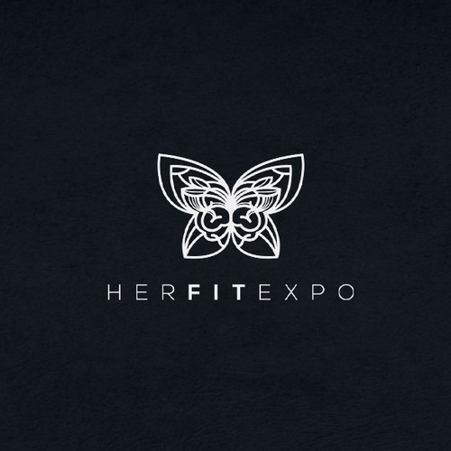 Butterfly logo with the title 'The Her Expo'