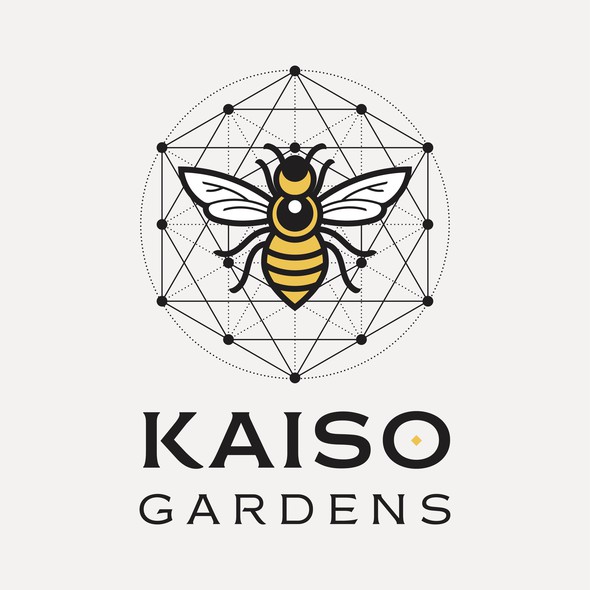 Geometric design with the title 'Kaiso Gardens'