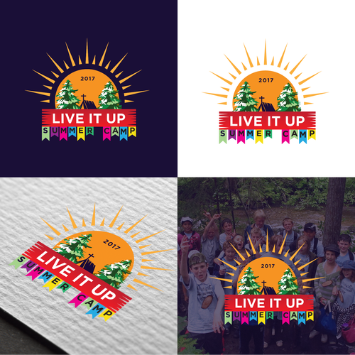 Summer camp design with the title 'Create a Summer Camp Theme Logo'