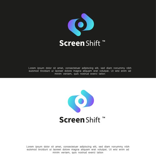 Screen design with the title 'a tv production company logo design'